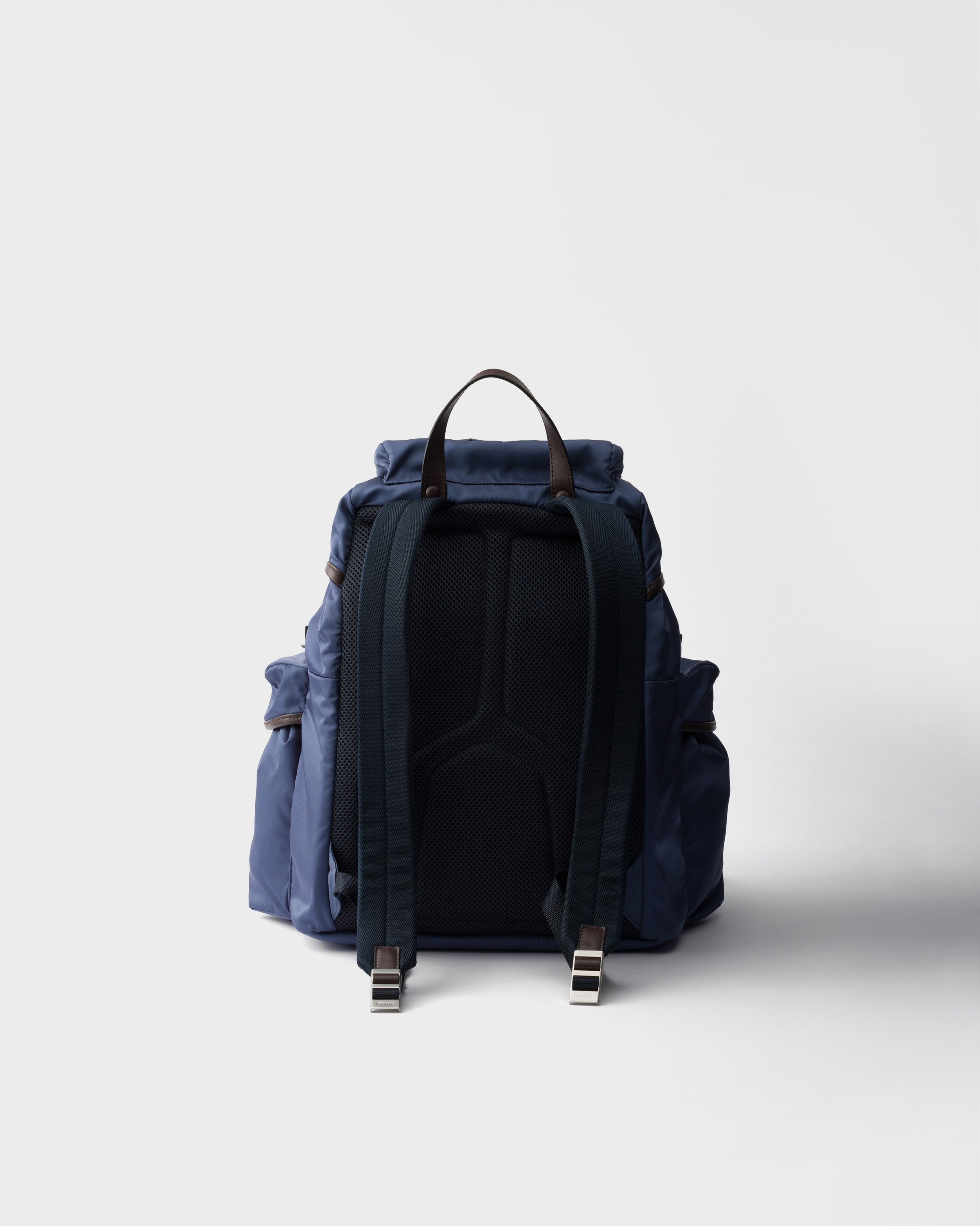 Re-Nylon and leather backpack - 4