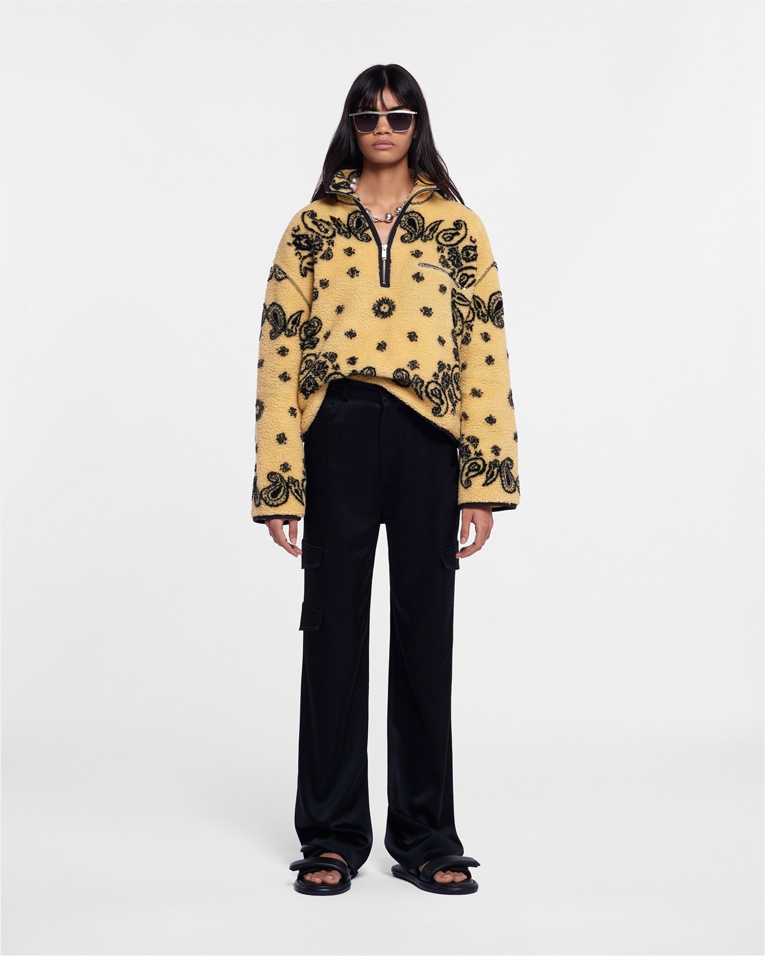 Fleece-Jacquard Sweater - 1