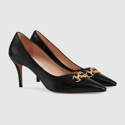 GUCCI Gucci Zumi mid-heel leather pump outlook