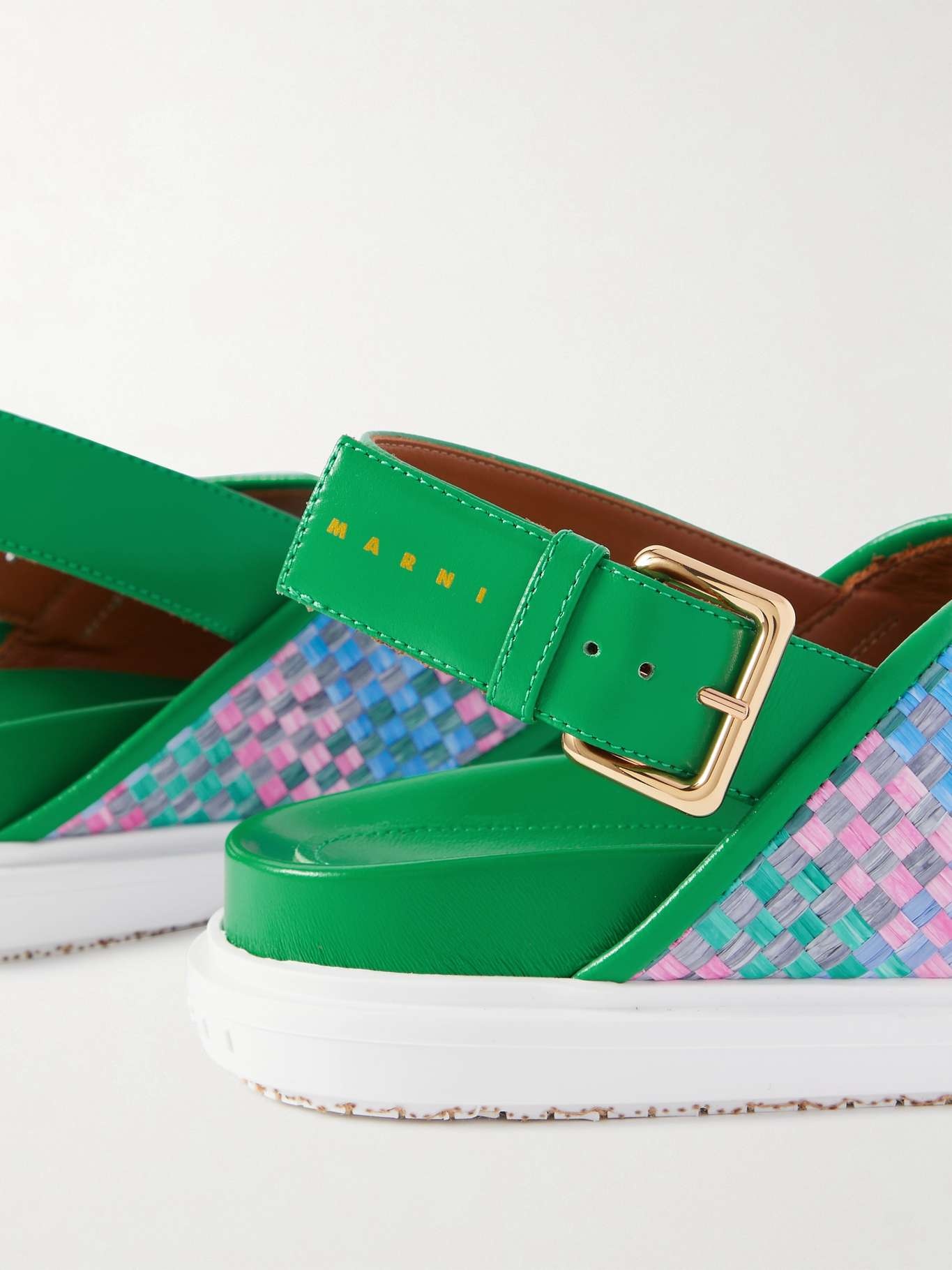 Fussbett denim slingback sandals - 4