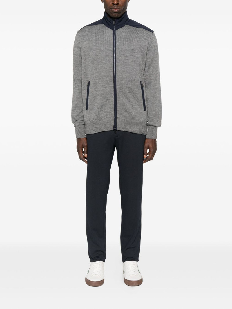 Paul & Shark zip-front panelled cardigan outlook