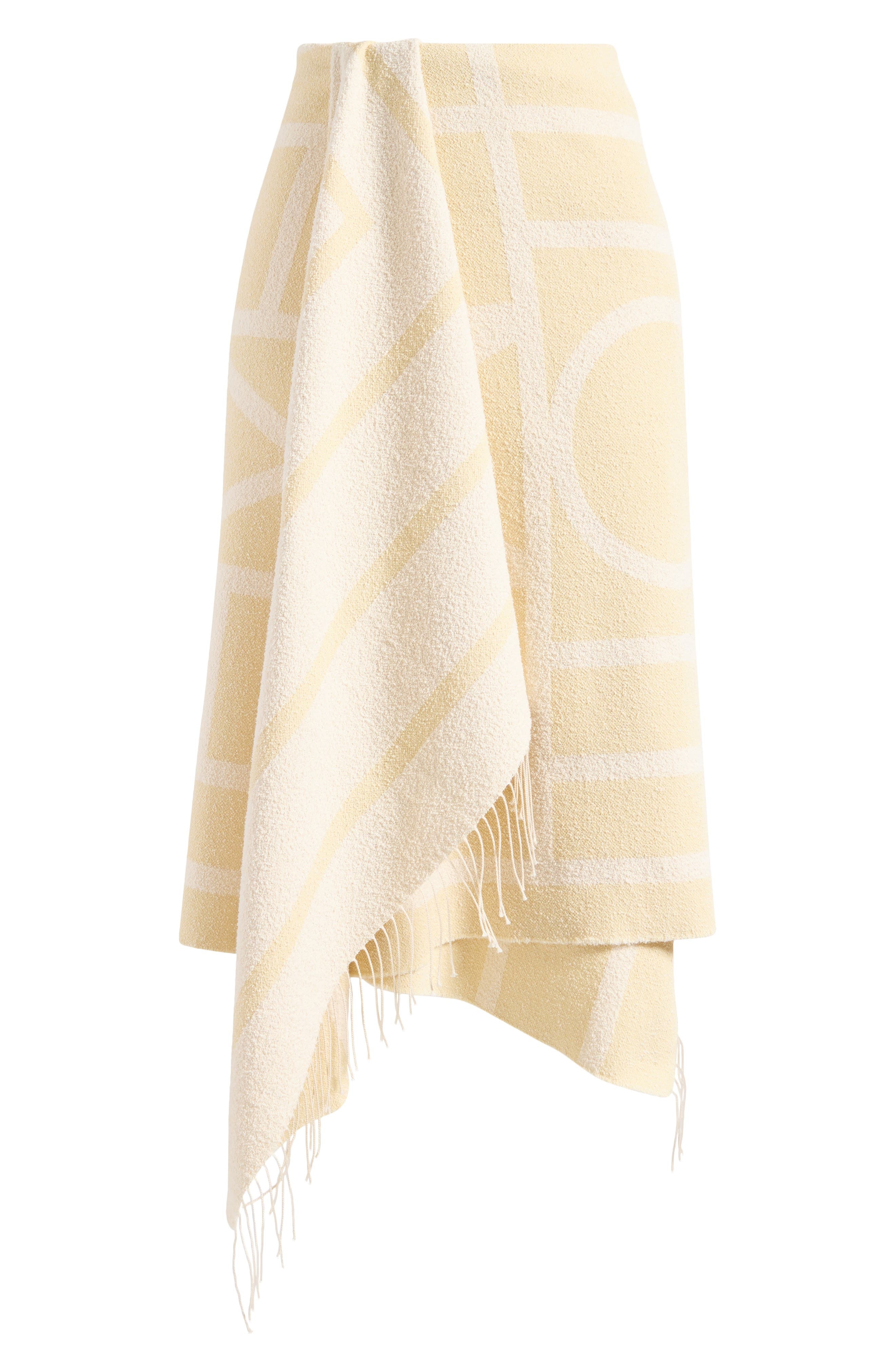 TOTEME Monogram Fringe Scarf in Ecru/Straw at Nordstrom - 4