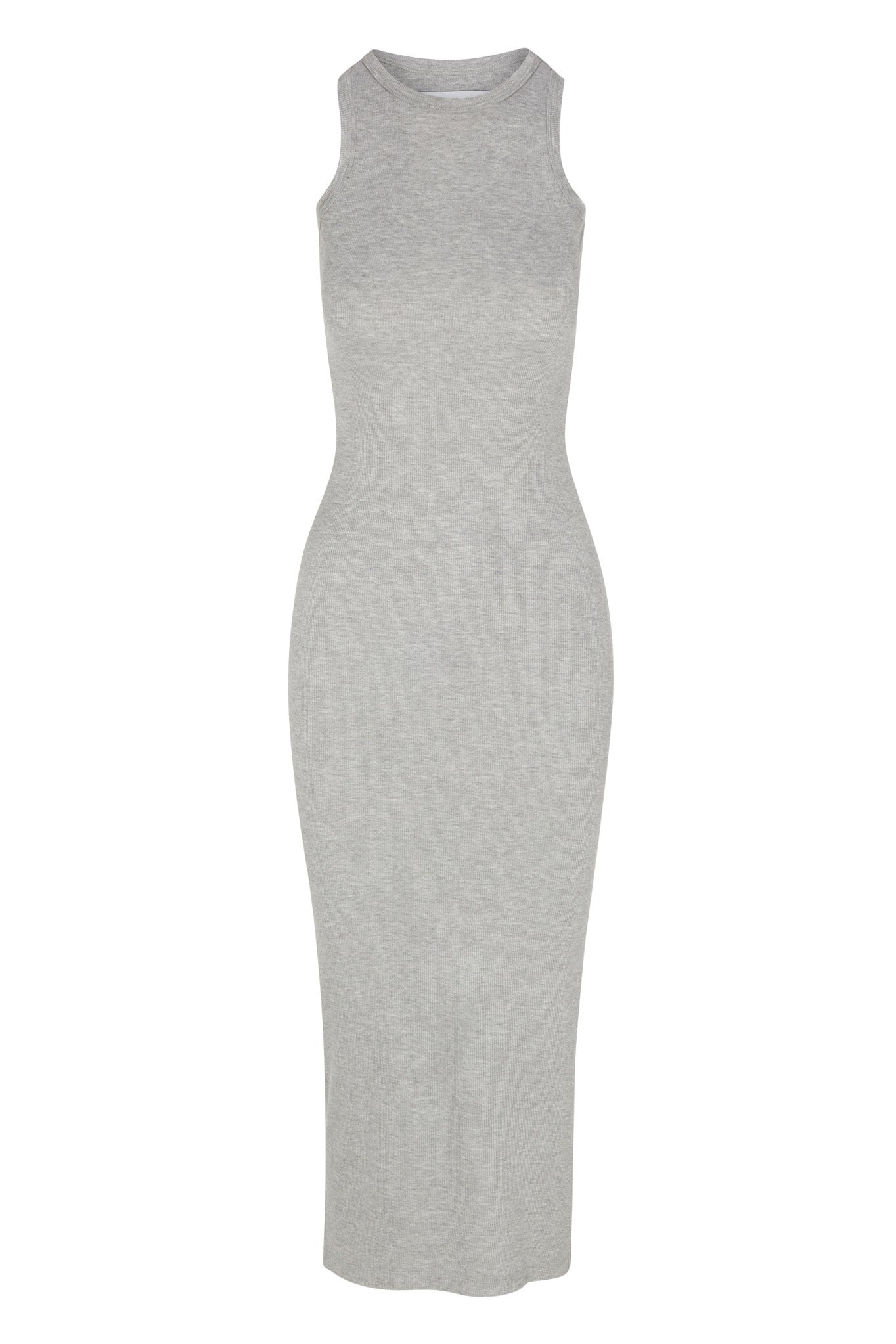 HEATHER GREY RIB RACER MAXI DRESS - 5