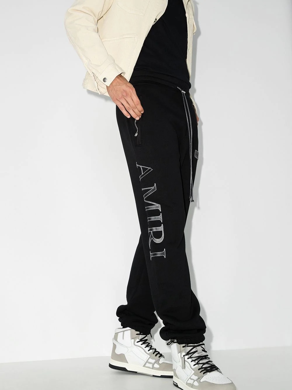 logo-print cotton track pants - 2