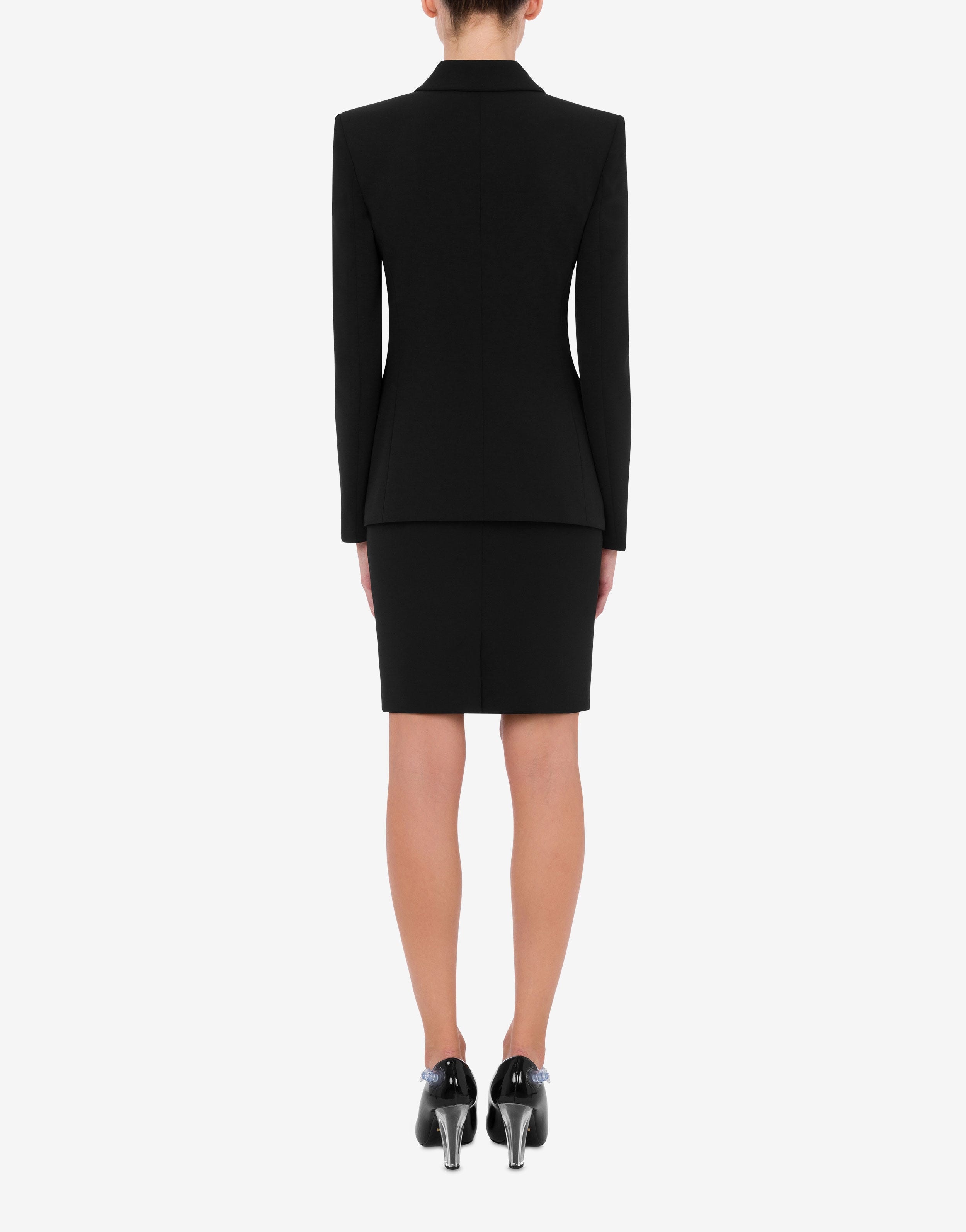 RED QUESTION MARKS CRÊPE JACKET - 3