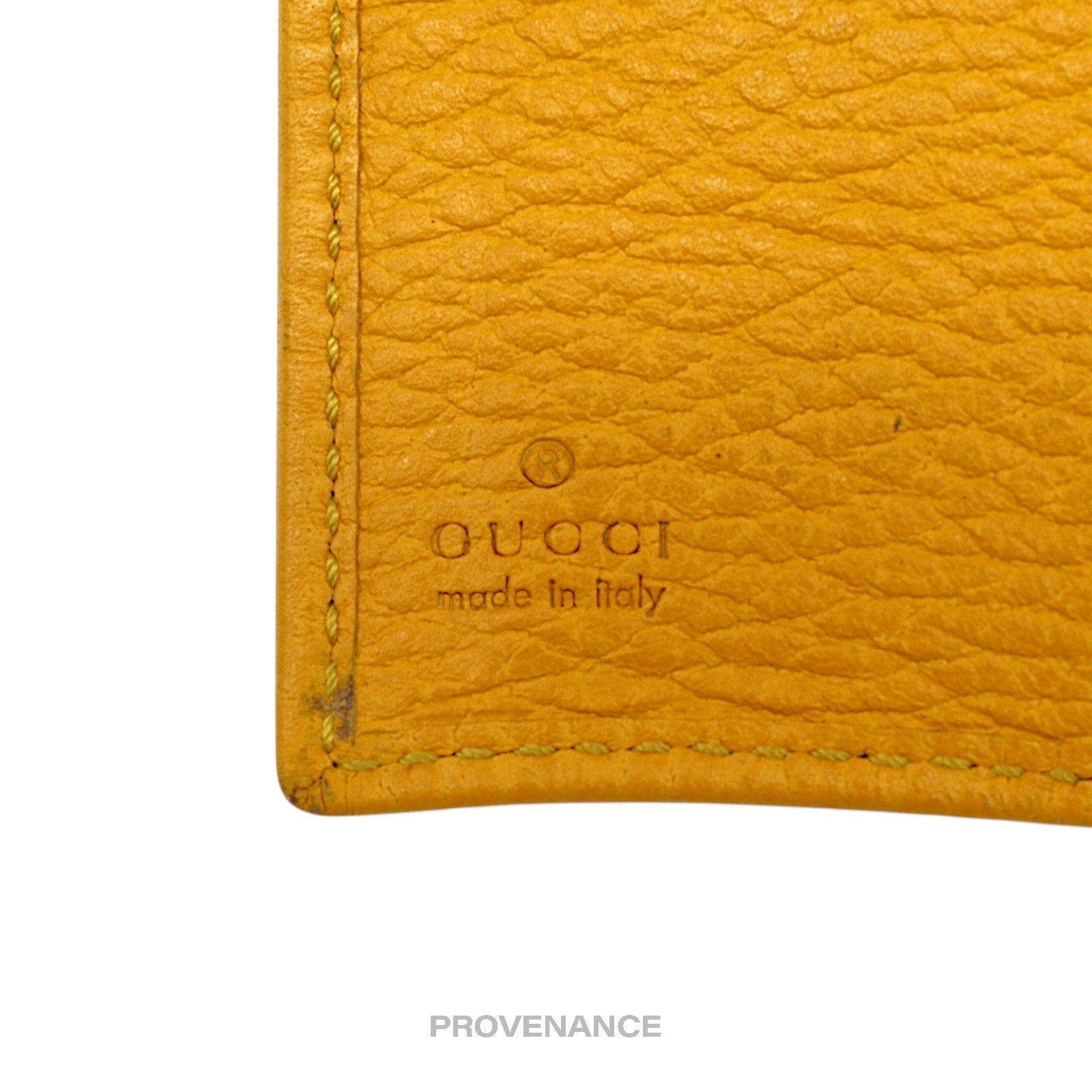 Gucci MII Pocket Organizer Wallet - Yellow Tumbled Leather - 7
