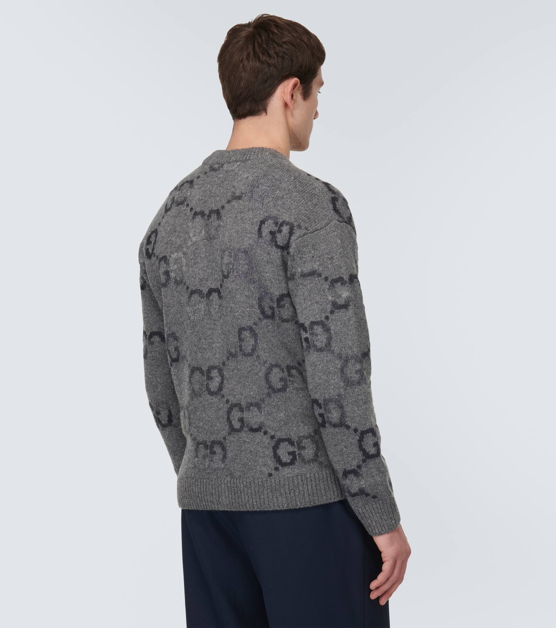 Jumbo GG intarsia wool-blend cardigan - 4