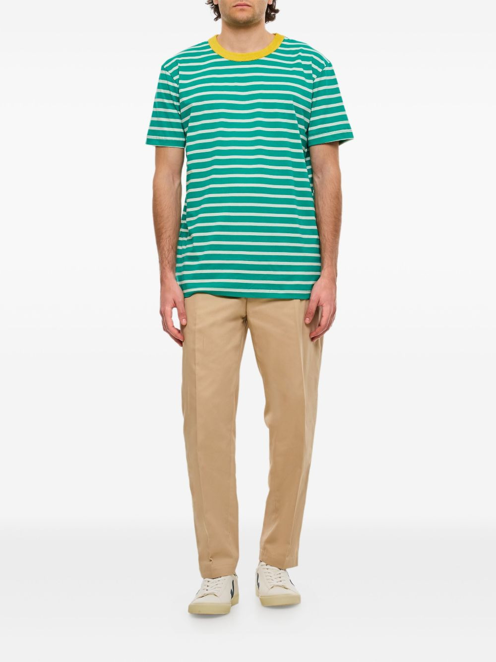 striped-print crew-neck T-shirt - 2