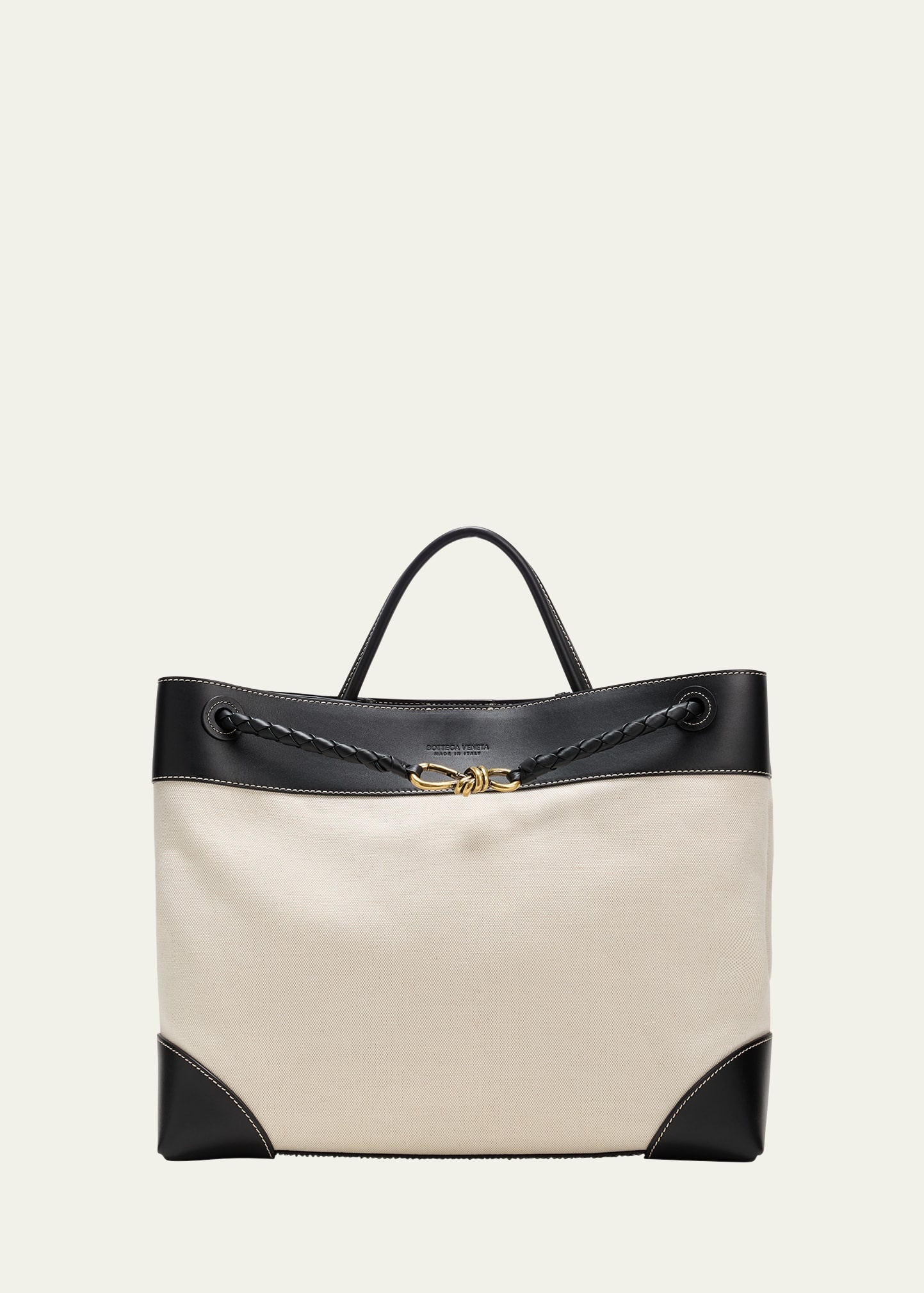 Bottega Veneta Andiamo Large Canvas Tote Bag