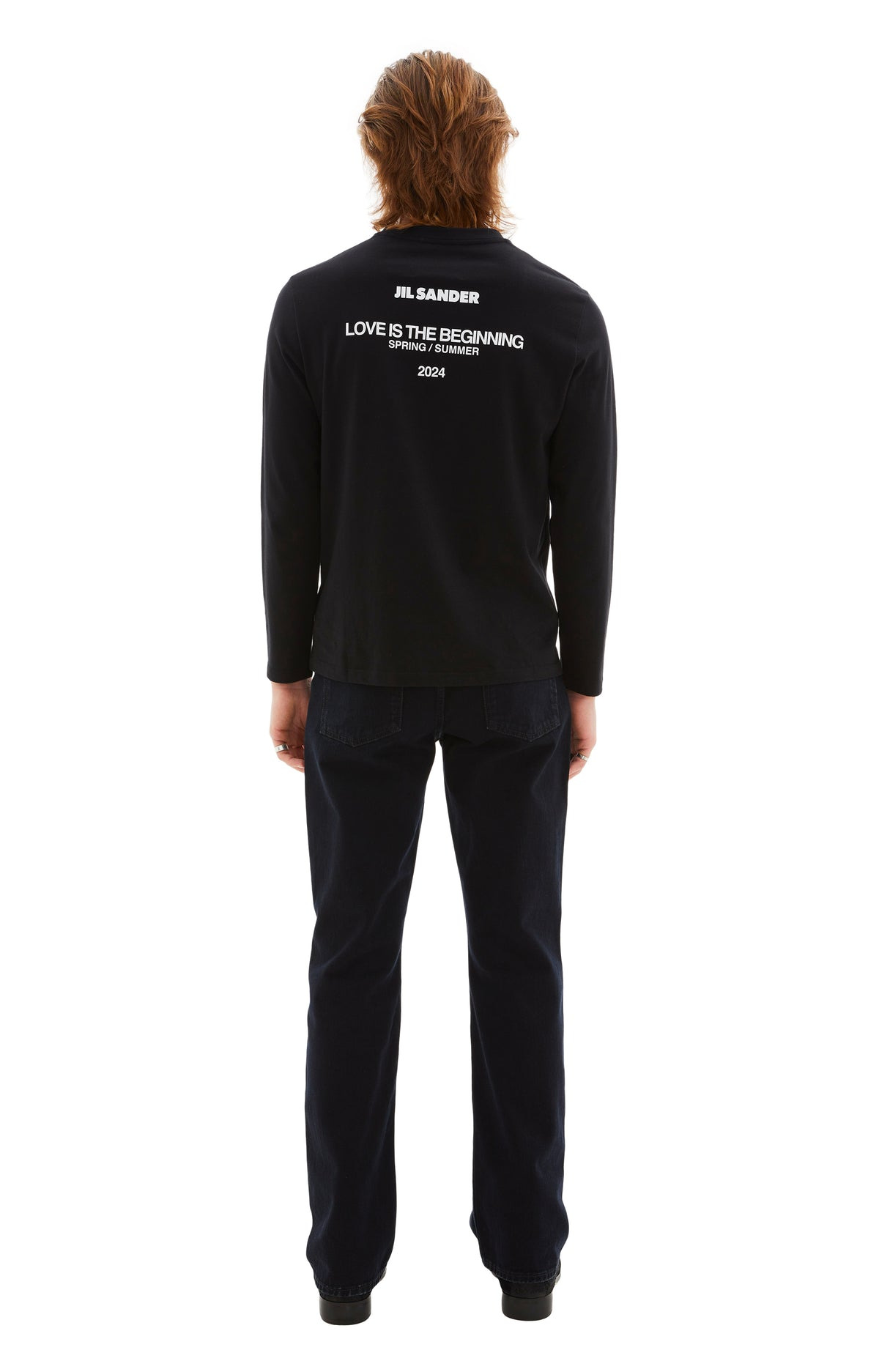 LONG SLEEVED T-SHIRT W/PRINT (BLACK) - 3