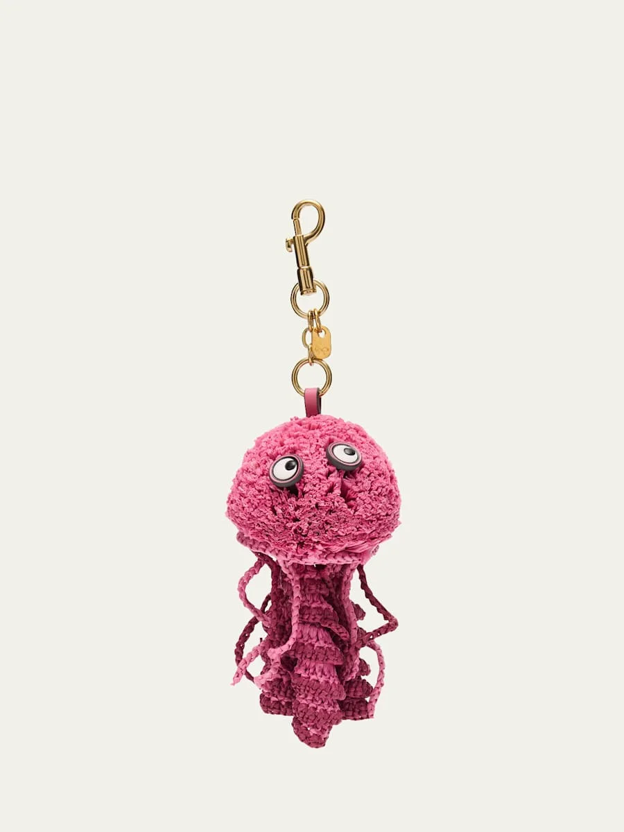 Raffia Jellyfish Bag Charm - 1