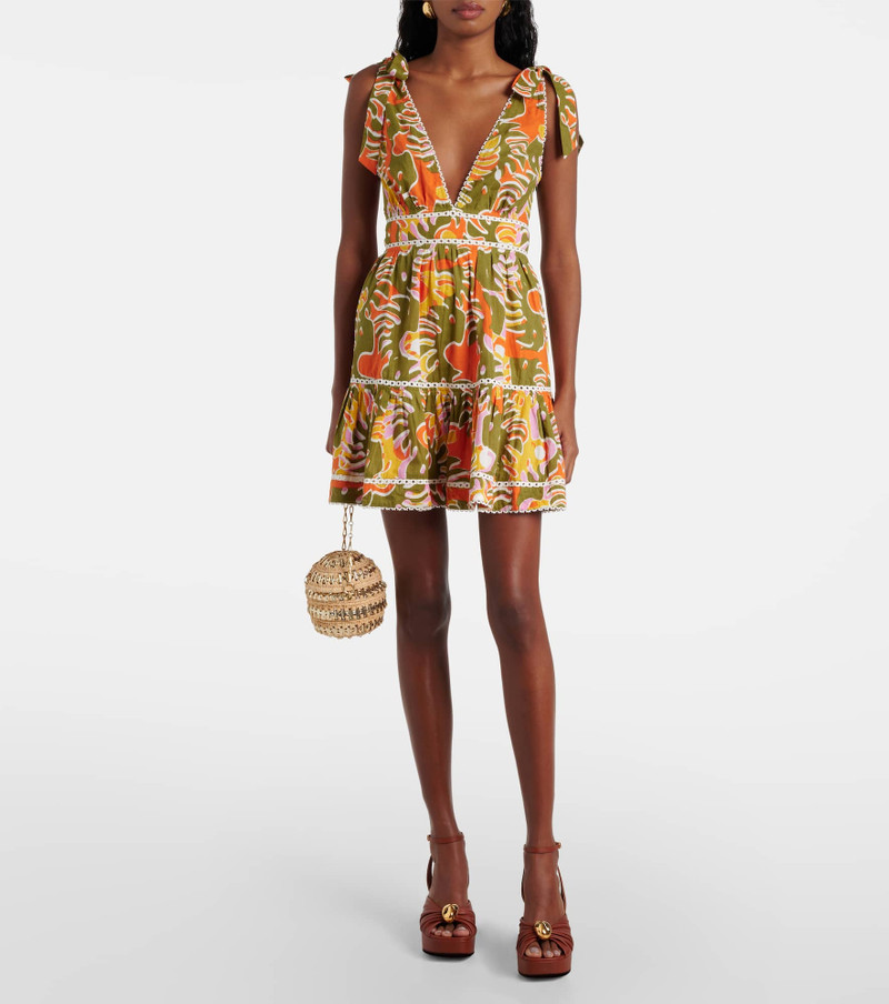 Poupette St Barth Cara printed cotton minidress outlook