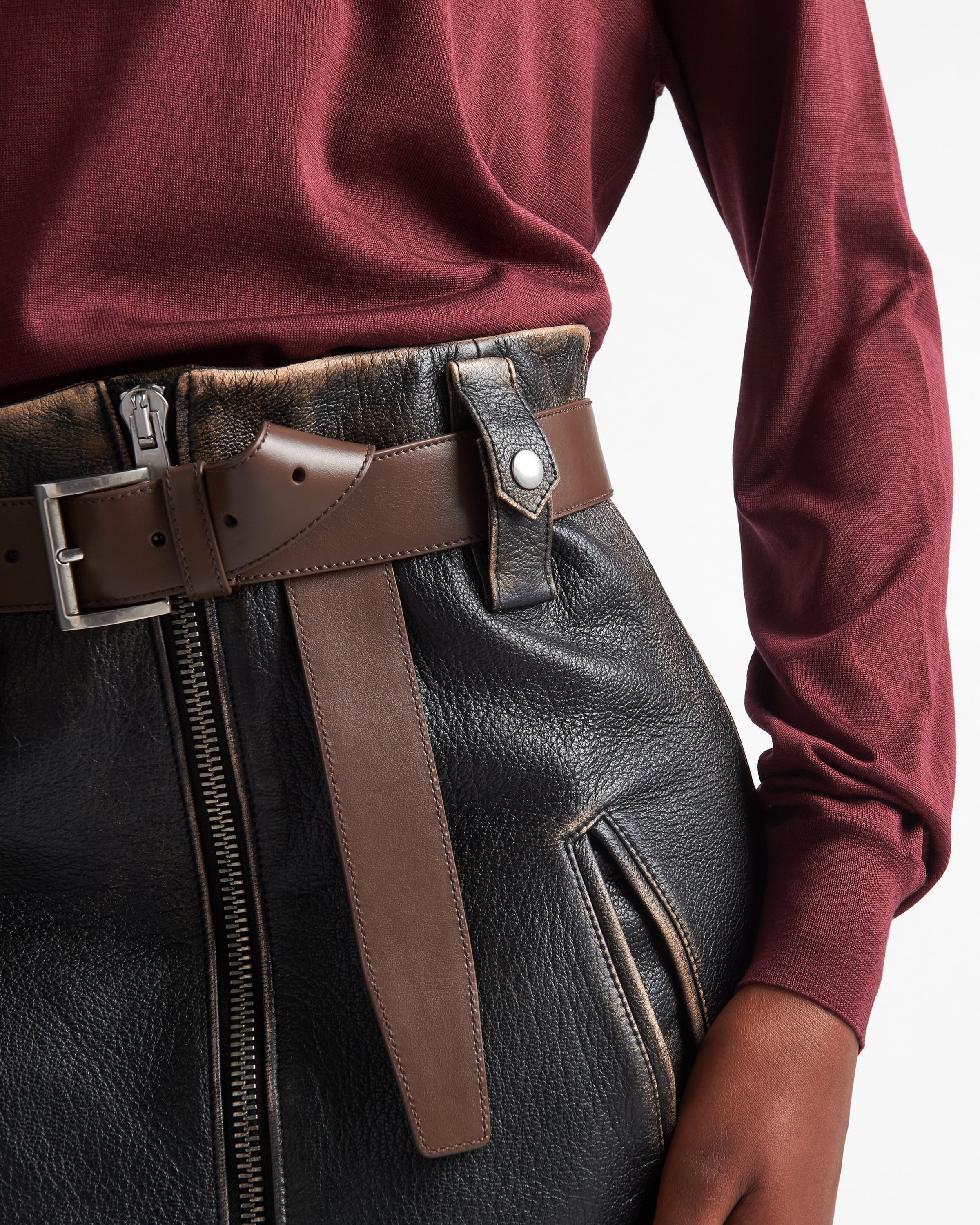 Leather miniskirt - 3