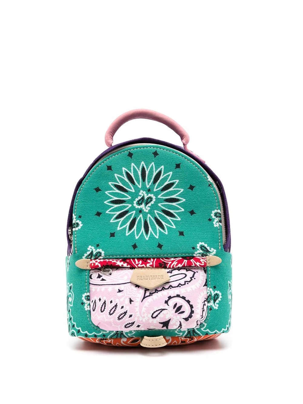 color-block paisley small backpack - 1