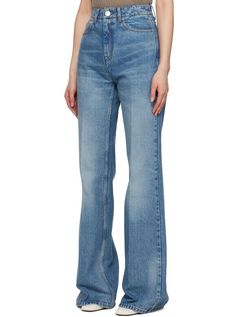 AMI Paris Blue Cotton Flare Fit Jeans outlook
