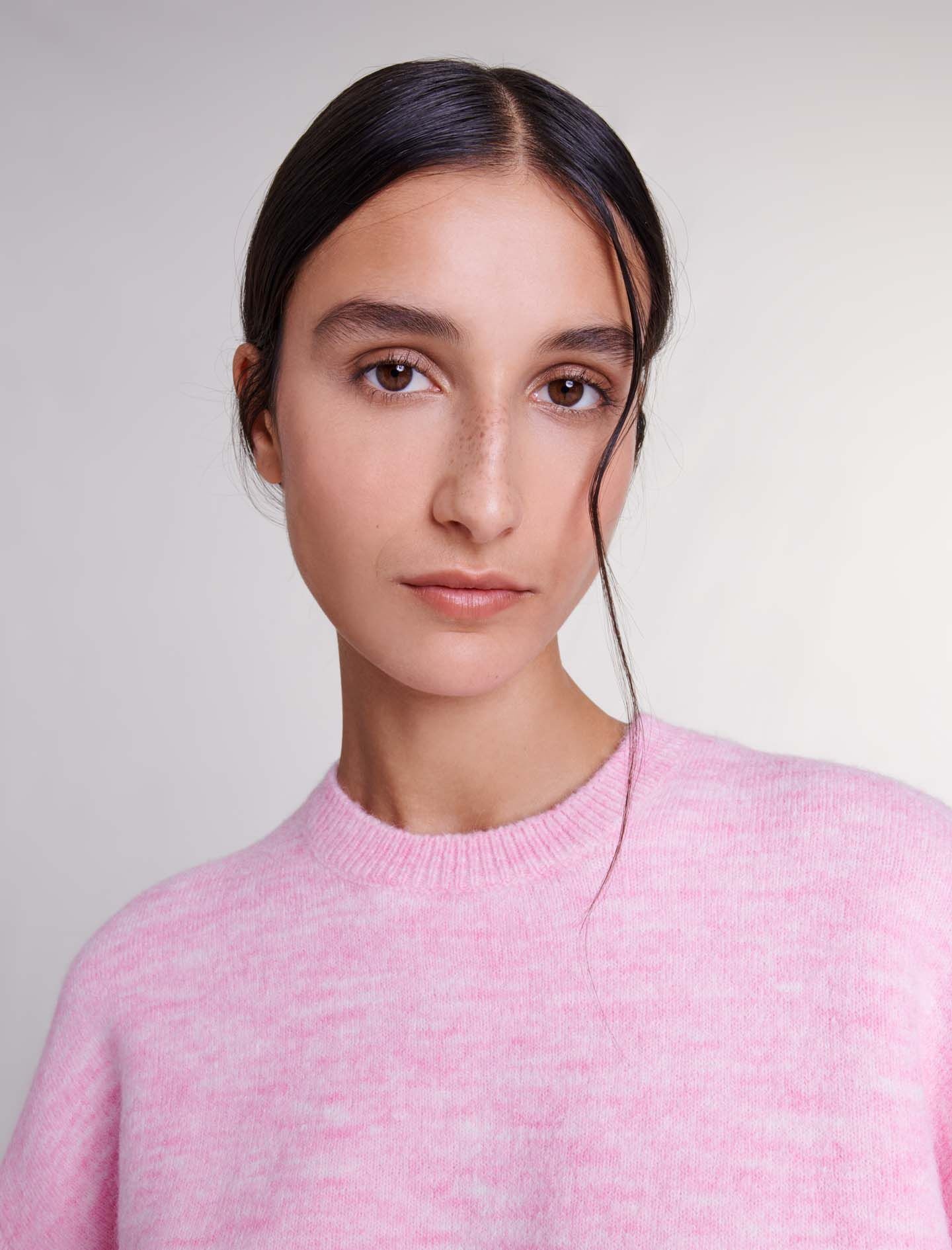 Cropped knit jumper with drawstring - 7