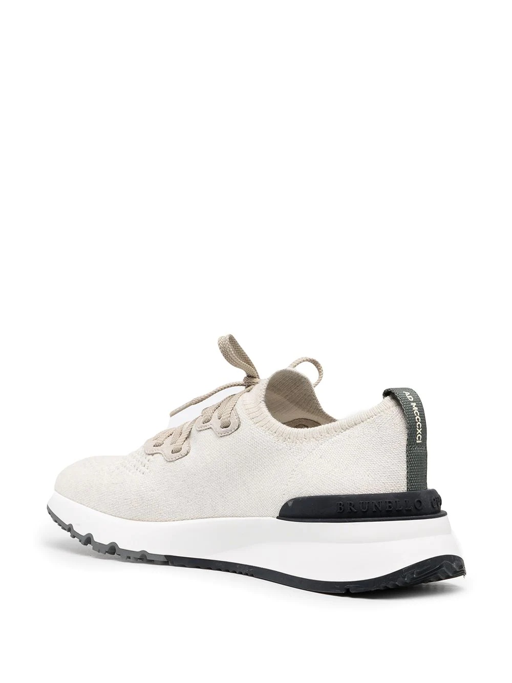 perforated-detail low-top sneakers - 3