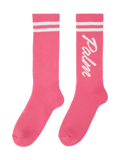 Palm Angels Pink Striped Socks outlook