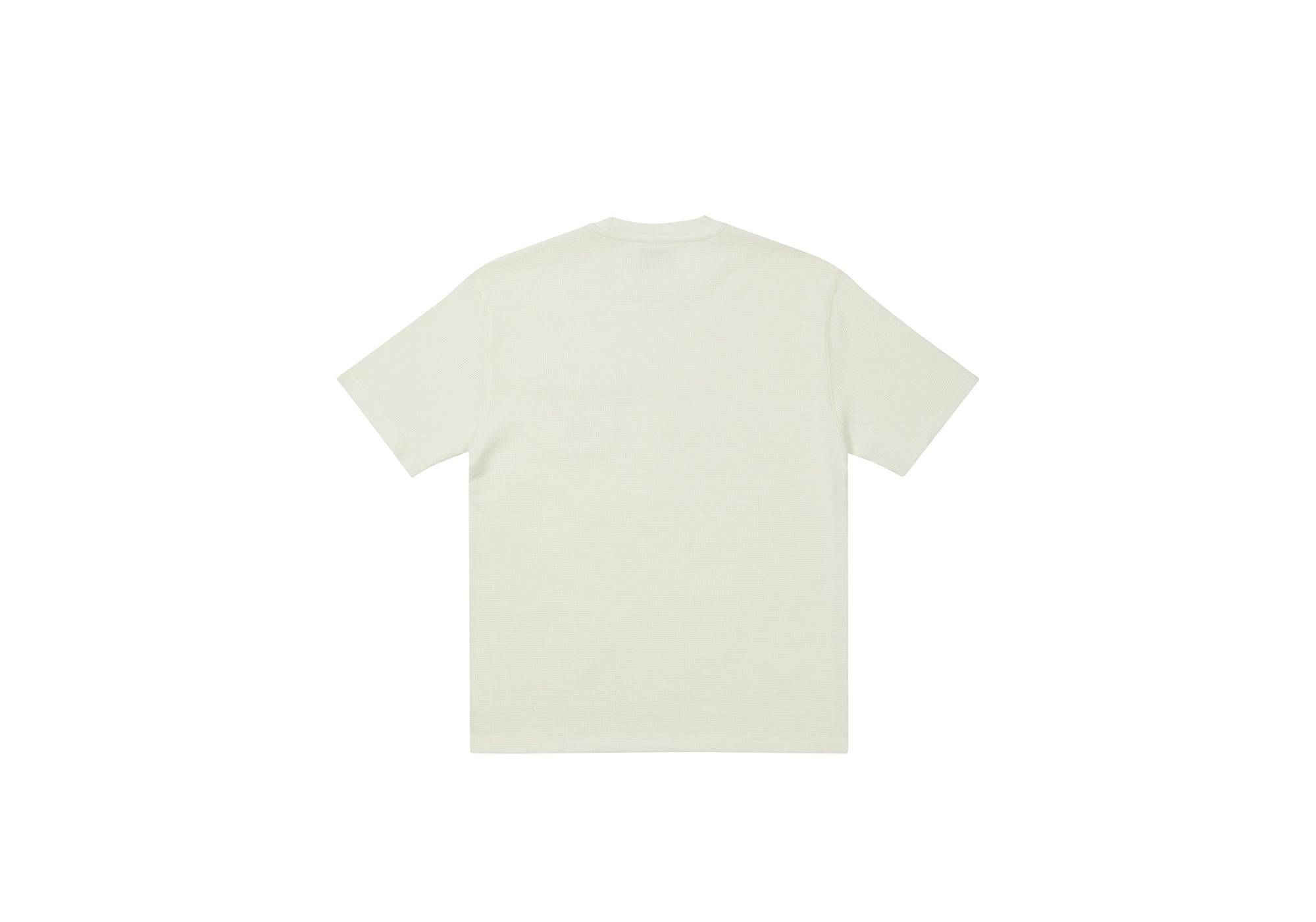 WAFFLE OVERLOCK T-SHIRT NATURAL WHITE - 2