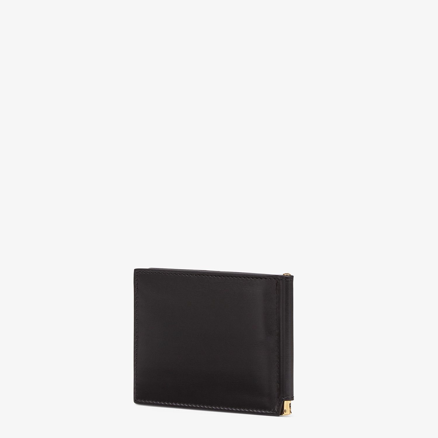 Black leather money clip - 2