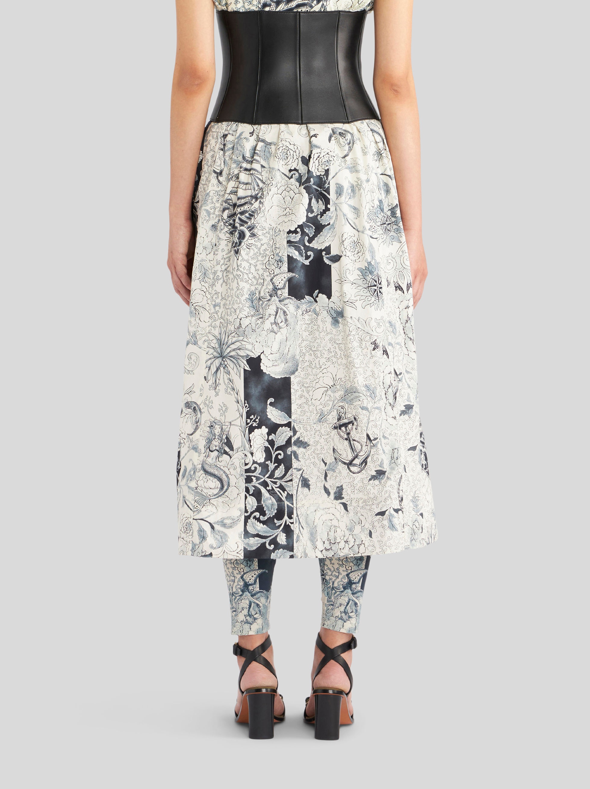 TATTOO PRINT WRAP SKIRT - 4