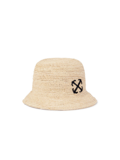 Off-White Raffia Bucket Hat outlook