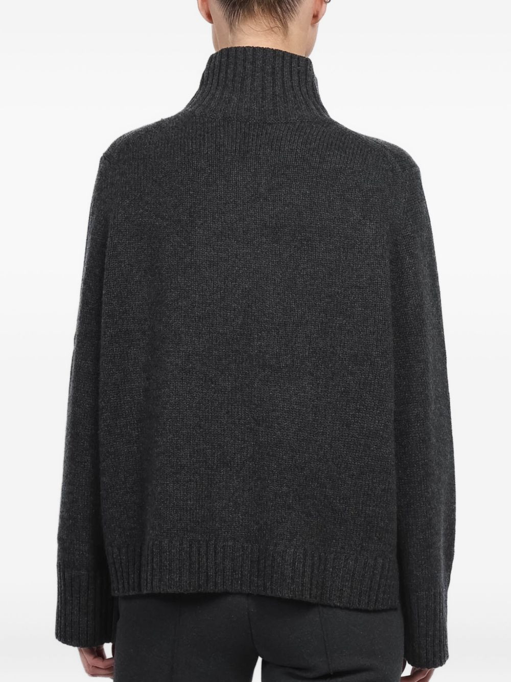ribbed-trim sweater - 3