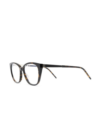 SAINT LAURENT tortoiseshell effect glasses outlook