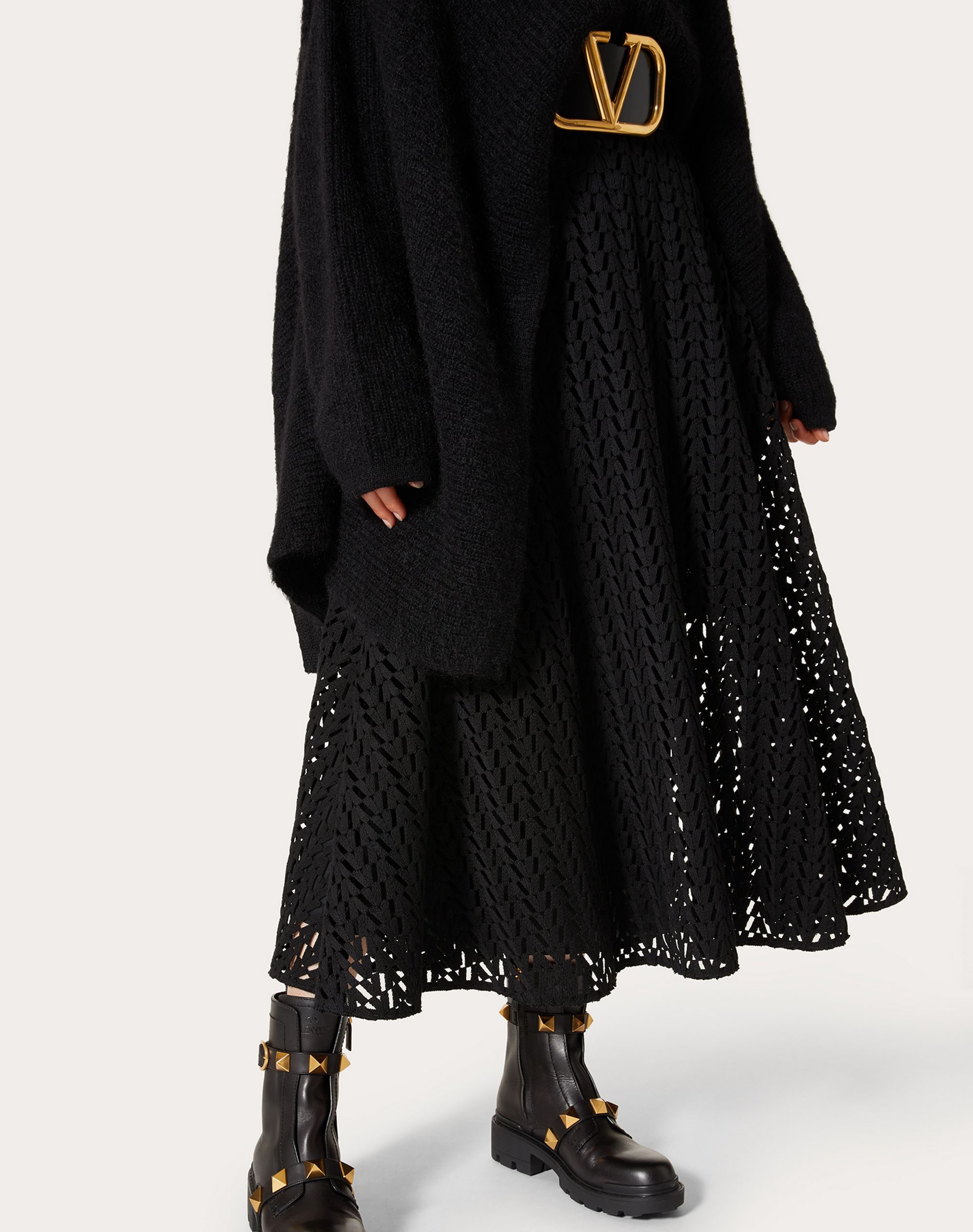 OPTICAL VALENTINO CORDONETTO SKIRT - 5