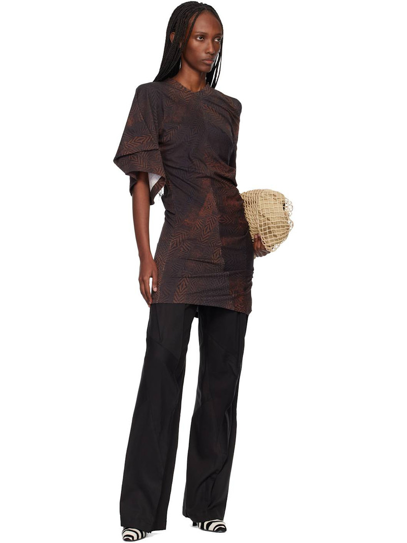 Kiko Kostadinov Brown Florella Midi Dress outlook