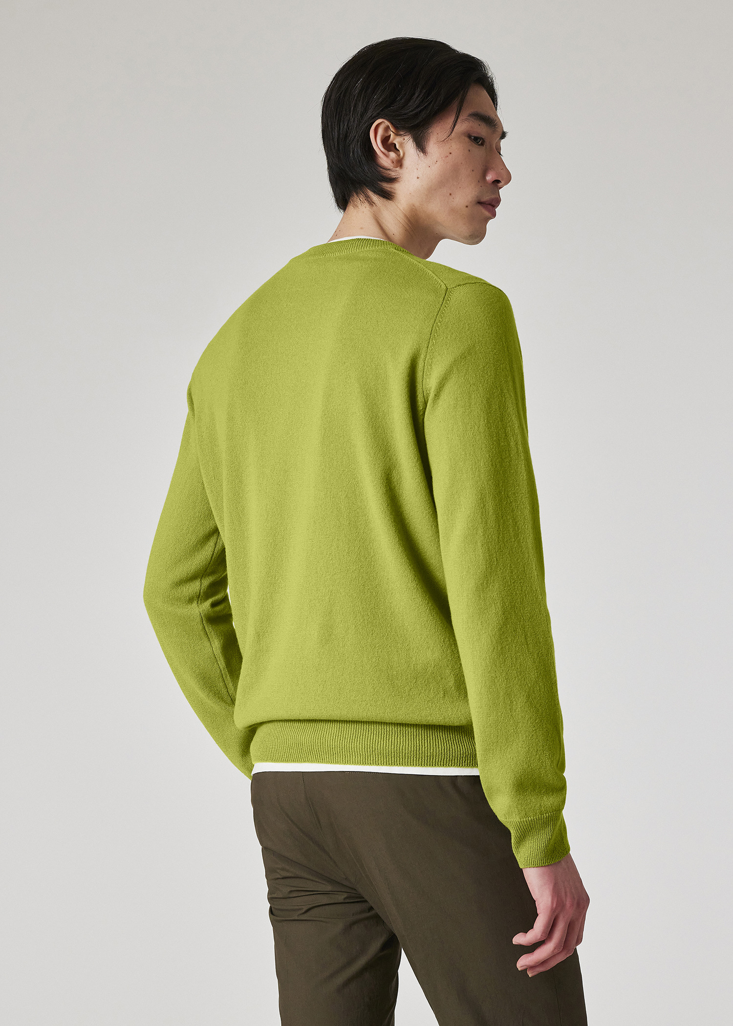 Moss Green Cashmere Crew Neck Sweater - 6