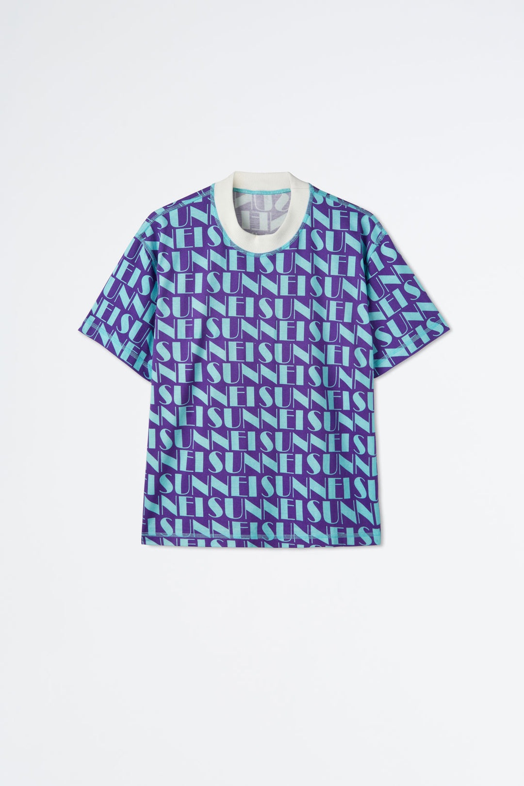 REVERSIBLE AZURE & PURPLE LOGO T-SHIRT - 1