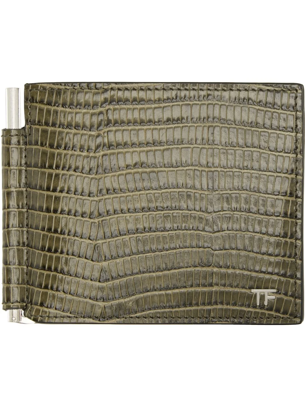 Khaki T line Money Clip Wallet - 1