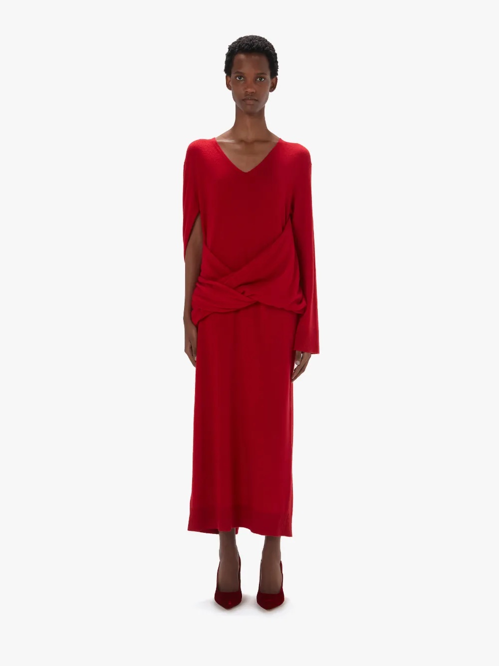 FRONT DRAPE DRESS - 2