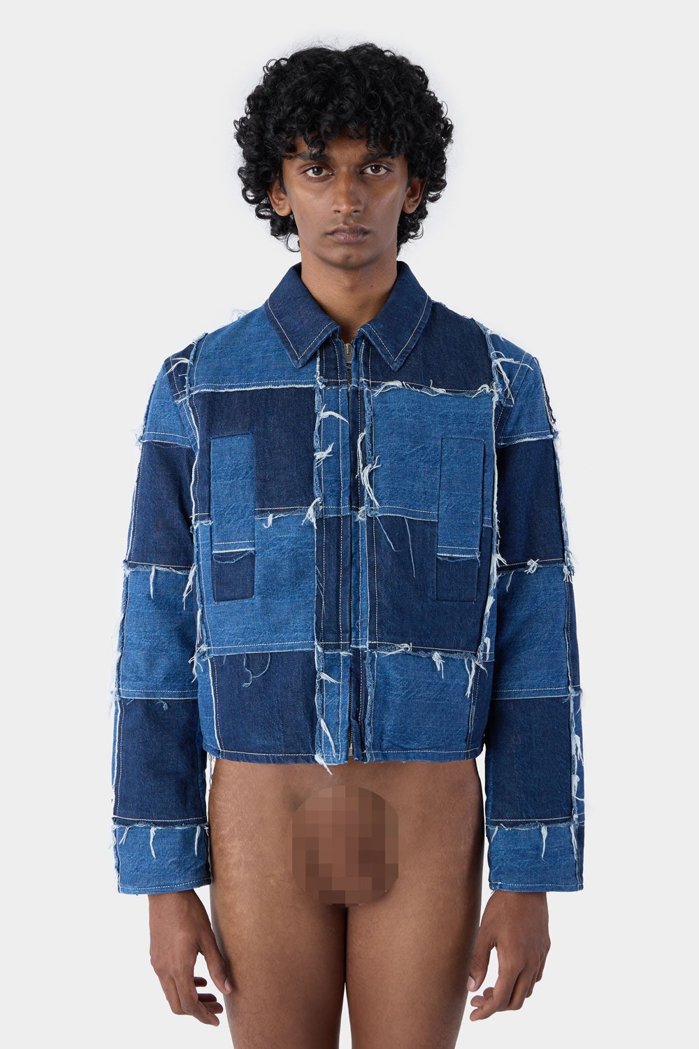 PATCHWORK BOMBER / denim - 3