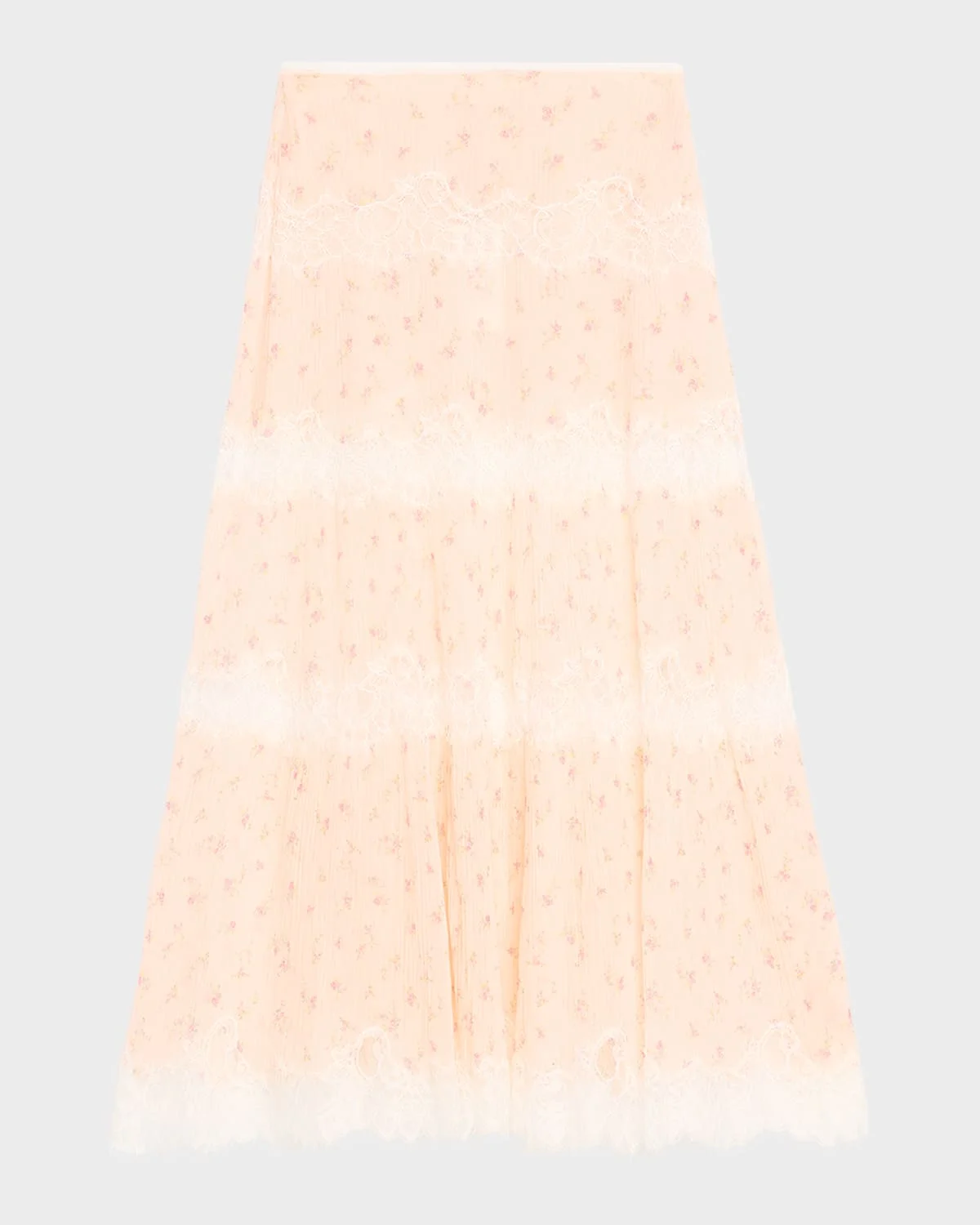 Everhart Cotton-Silk Lace Maxi Skirt - 1