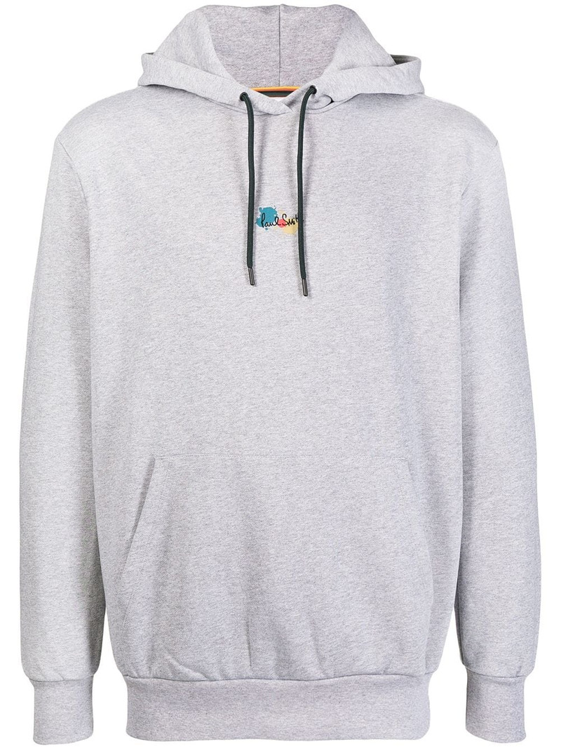 paint-splatter logo-print hoodie 1