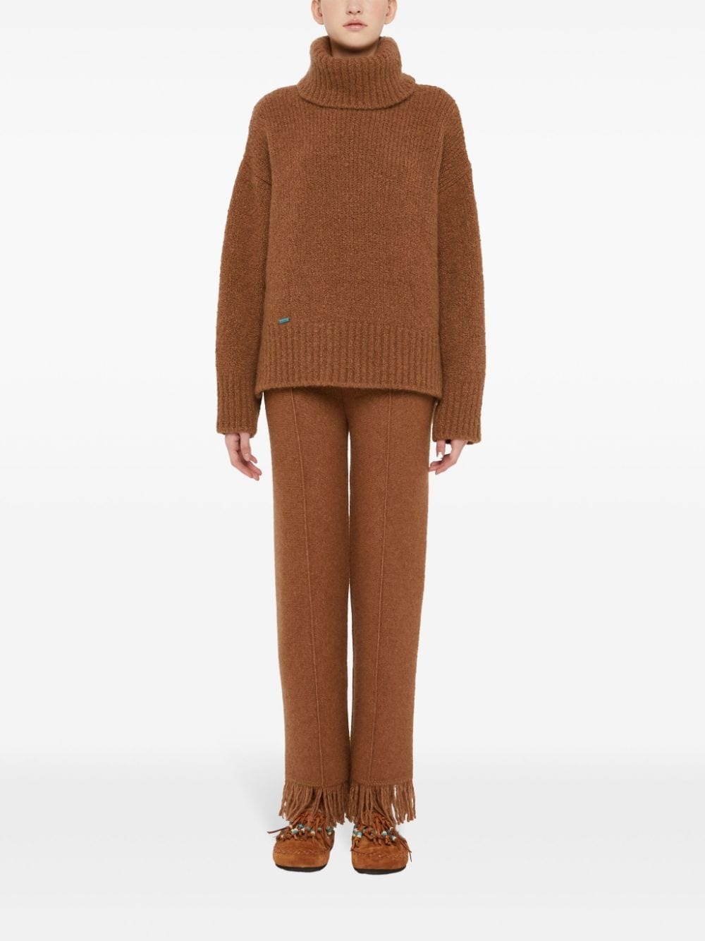 ribbed high-neck jumper - 3