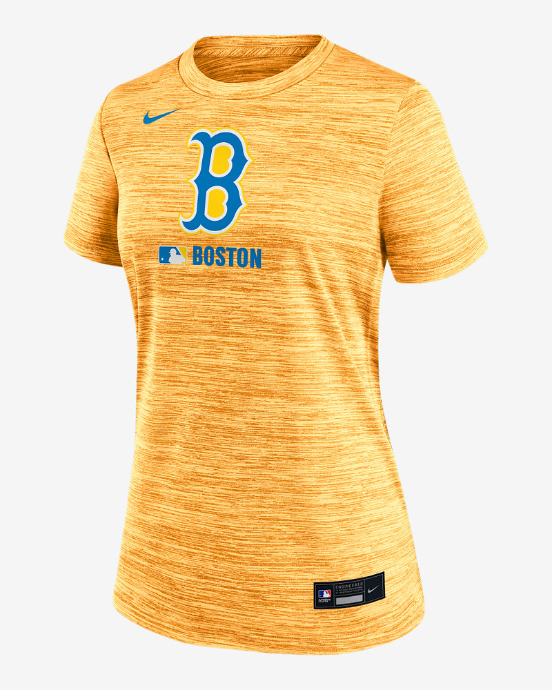Boston Red Sox Authentic Collection City Connect Velocity Women's Nike Dri-FIT MLB T-Shirt 1
