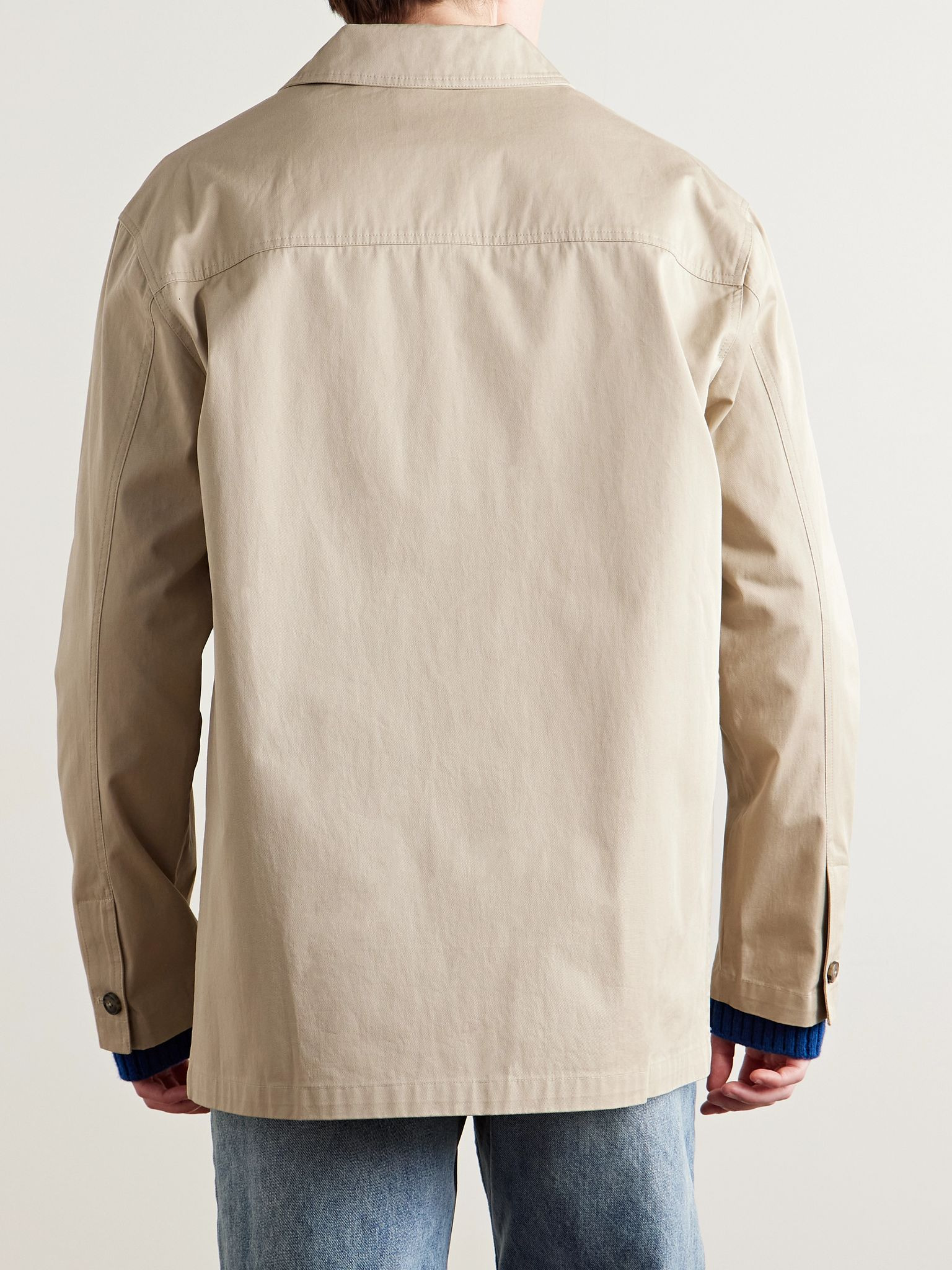 Cotton-Gabardine Jacket Beige - 4