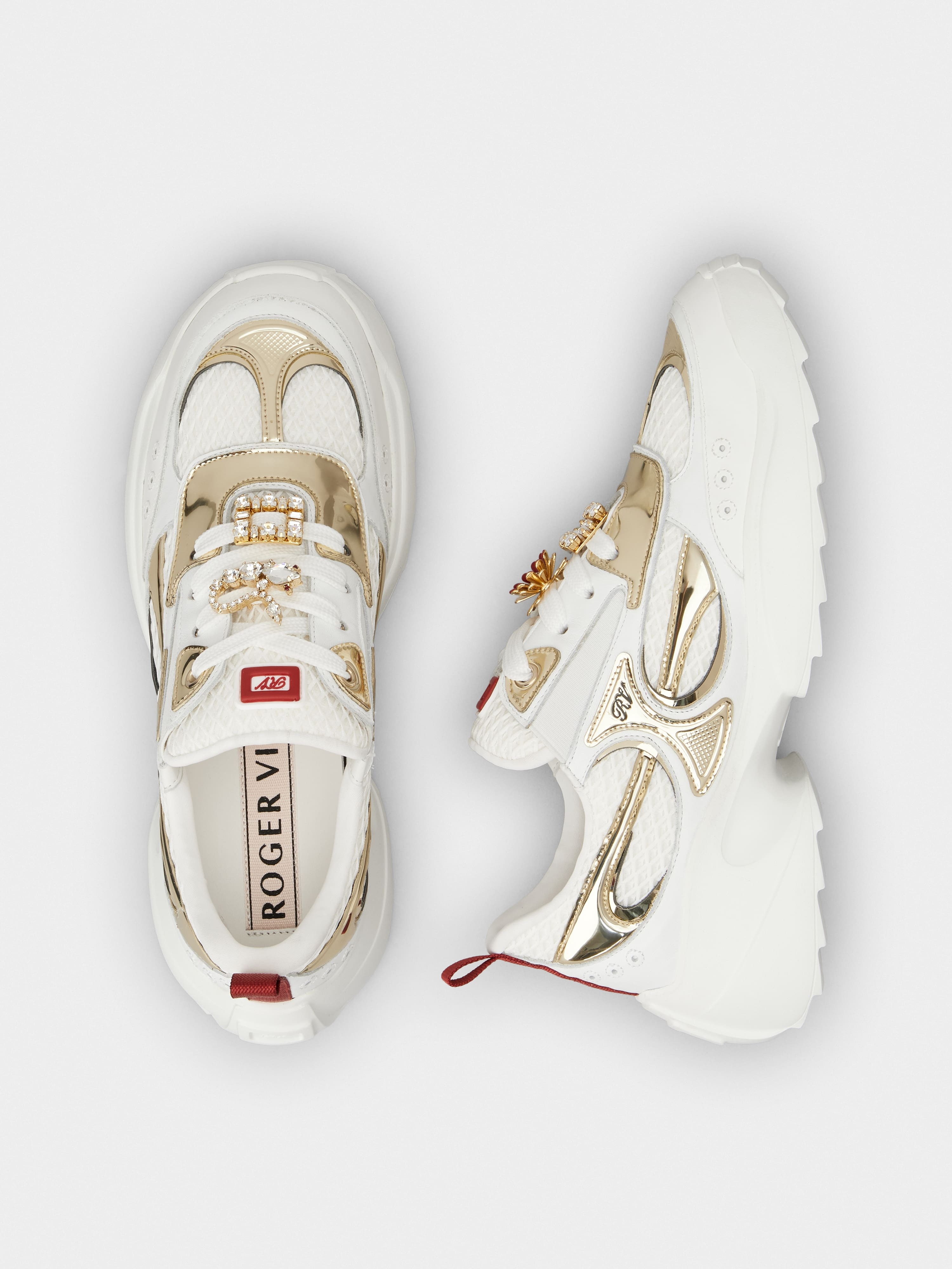Viv' on the Run Sneakers in leather and fabric - 4