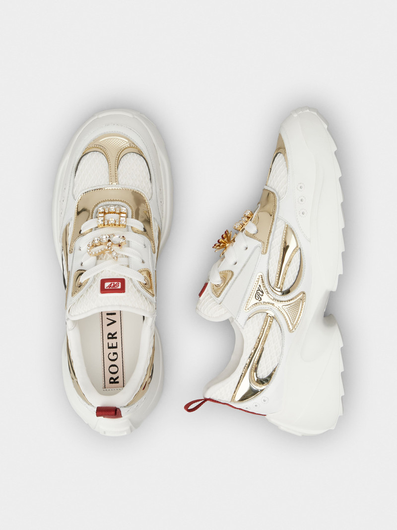 Viv' on the Run Sneakers in leather and fabric 4