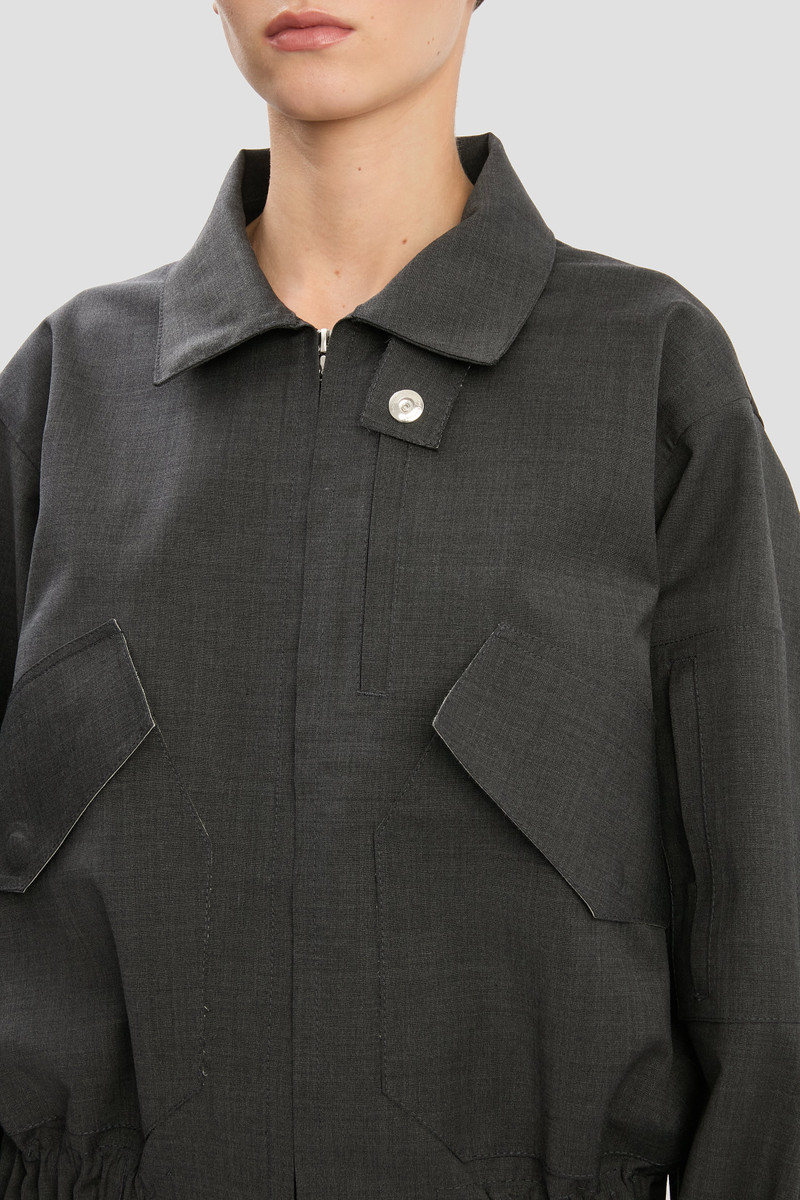 Victoria Beckham X Mackintosh Bomber Jacket In Charcoal 4