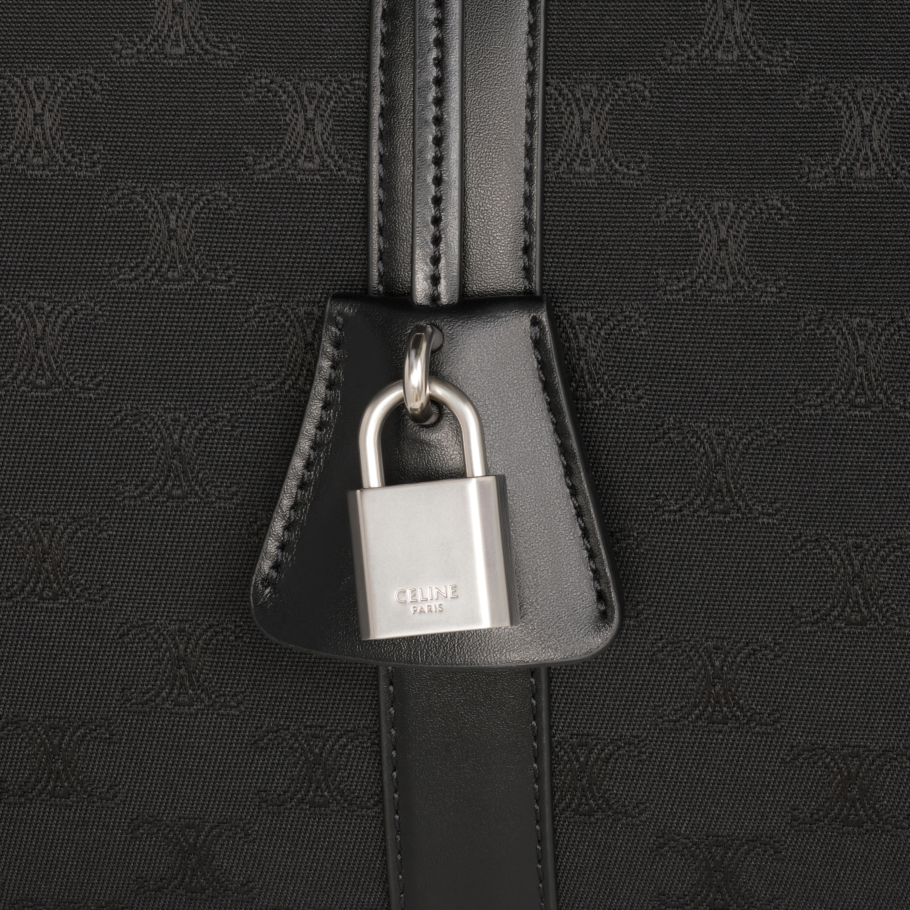 MEDIUM TRAVEL BAG IN TRIOMPHE JACQUARD AND CALFSKIN - 4