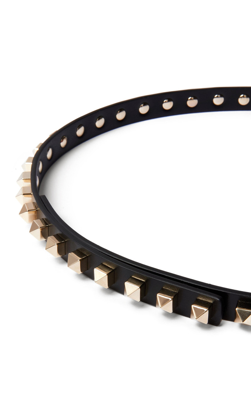 Valentino Rockstud Leather Belt black outlook