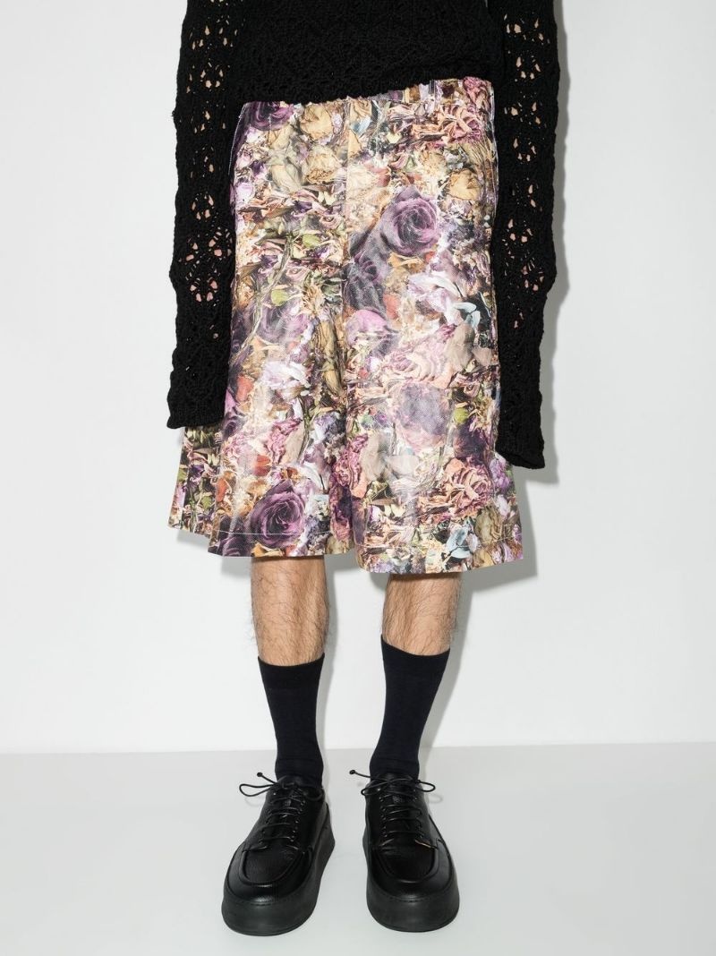 floral-print Bermuda shorts - 2