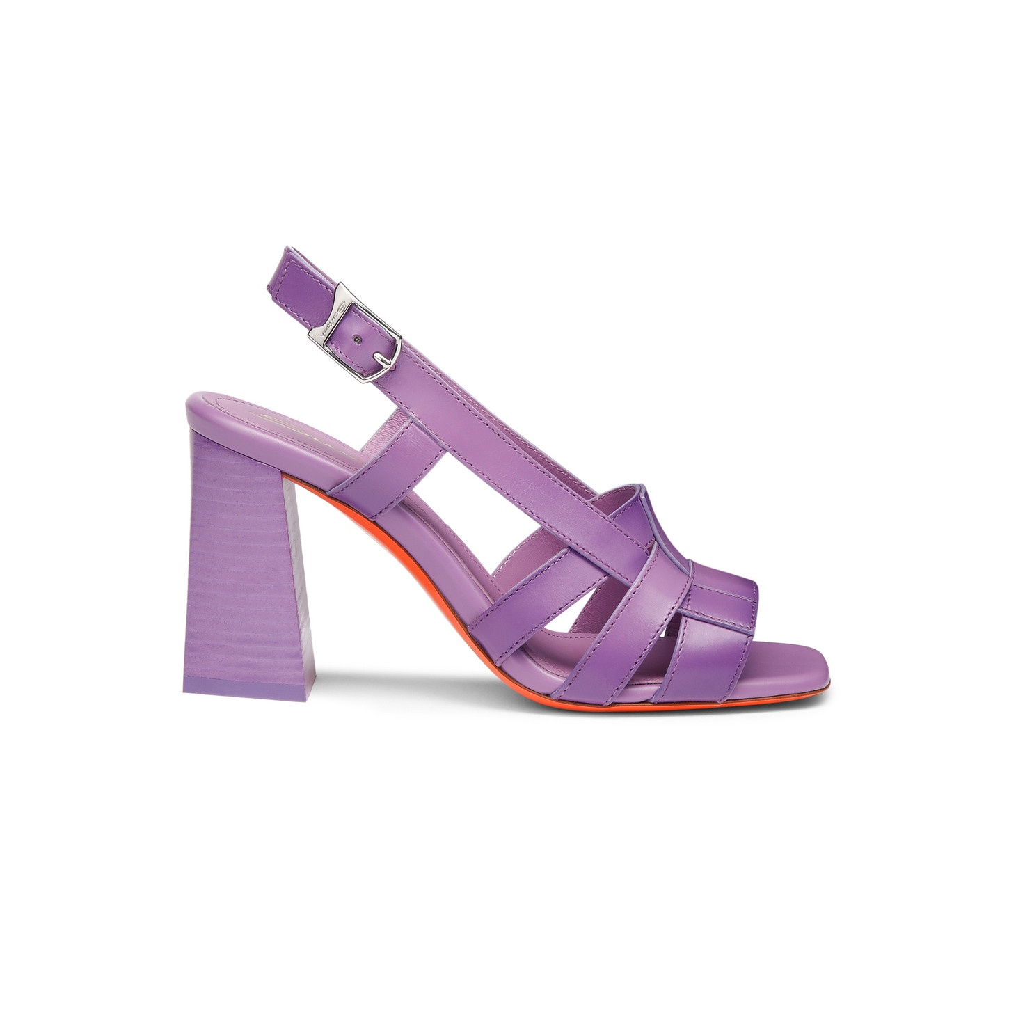 Women's purple leather high-heel Beyond sandal - 1