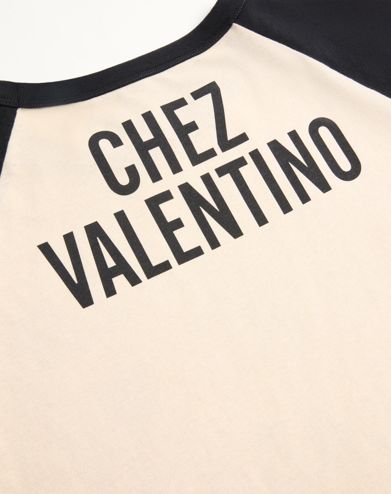 COTTON T-SHIRT WITH CHEZ VALENTINO PRINT 7