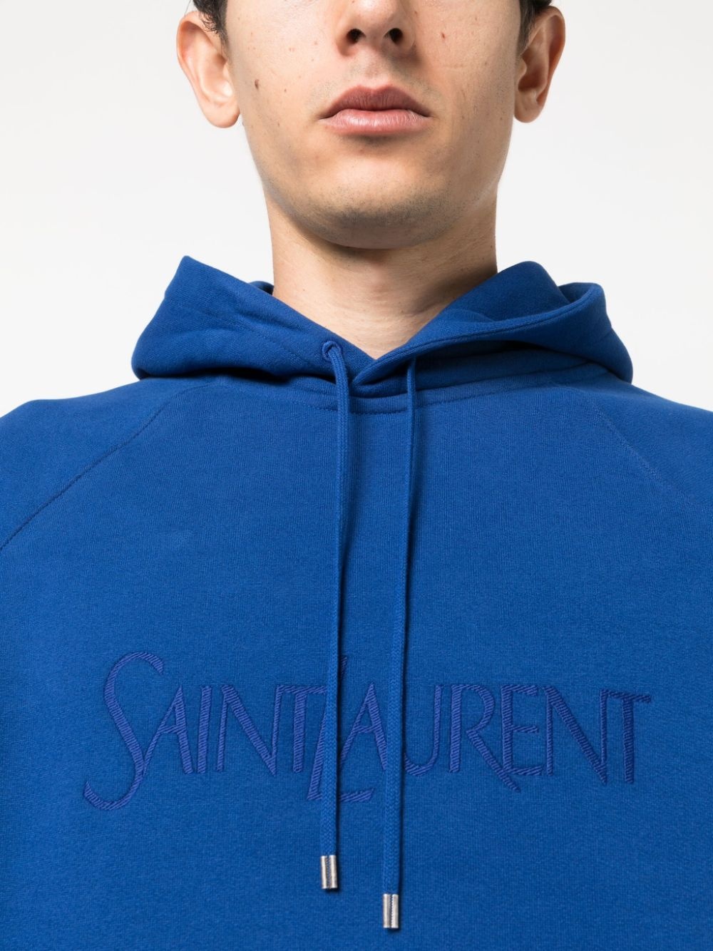 logo-embroidered cotton hoodie - 5