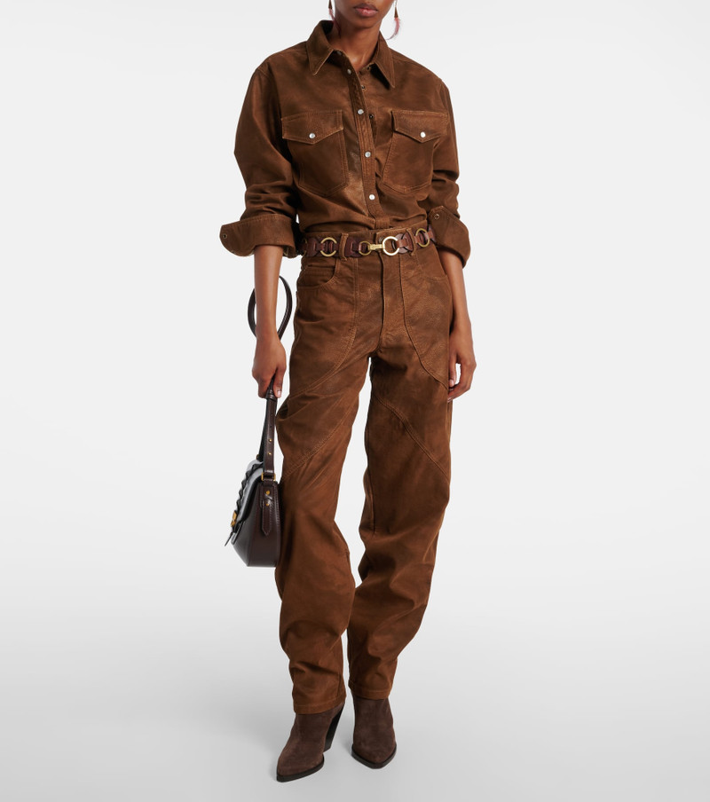 Isabel Marant Étoile Kelvina faux leather pants outlook